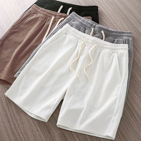 Mens Waffle Texture Sports Shorts