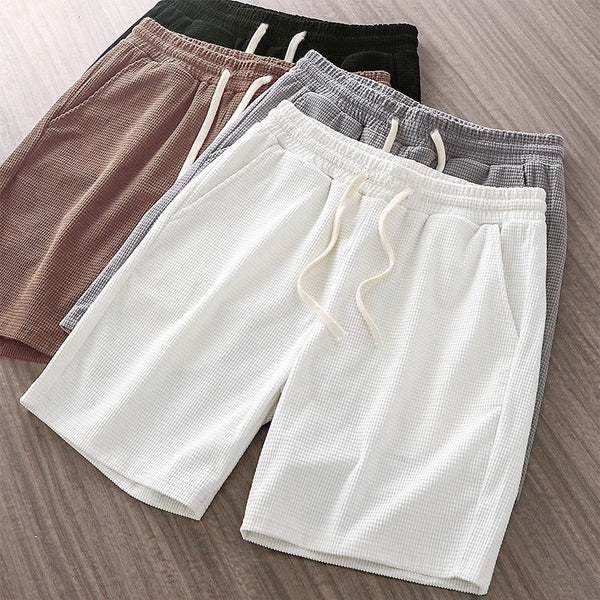 Mens Waffle Texture Sports Shorts