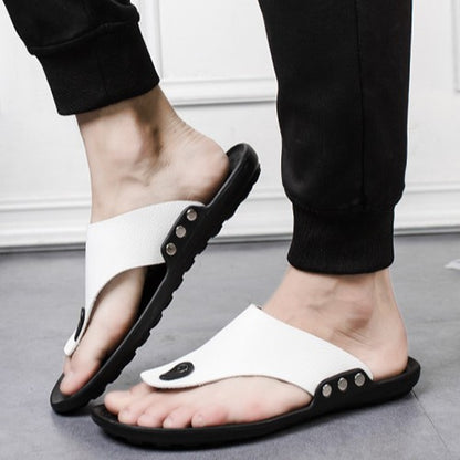 Leather Beach Casual Flip Flops
