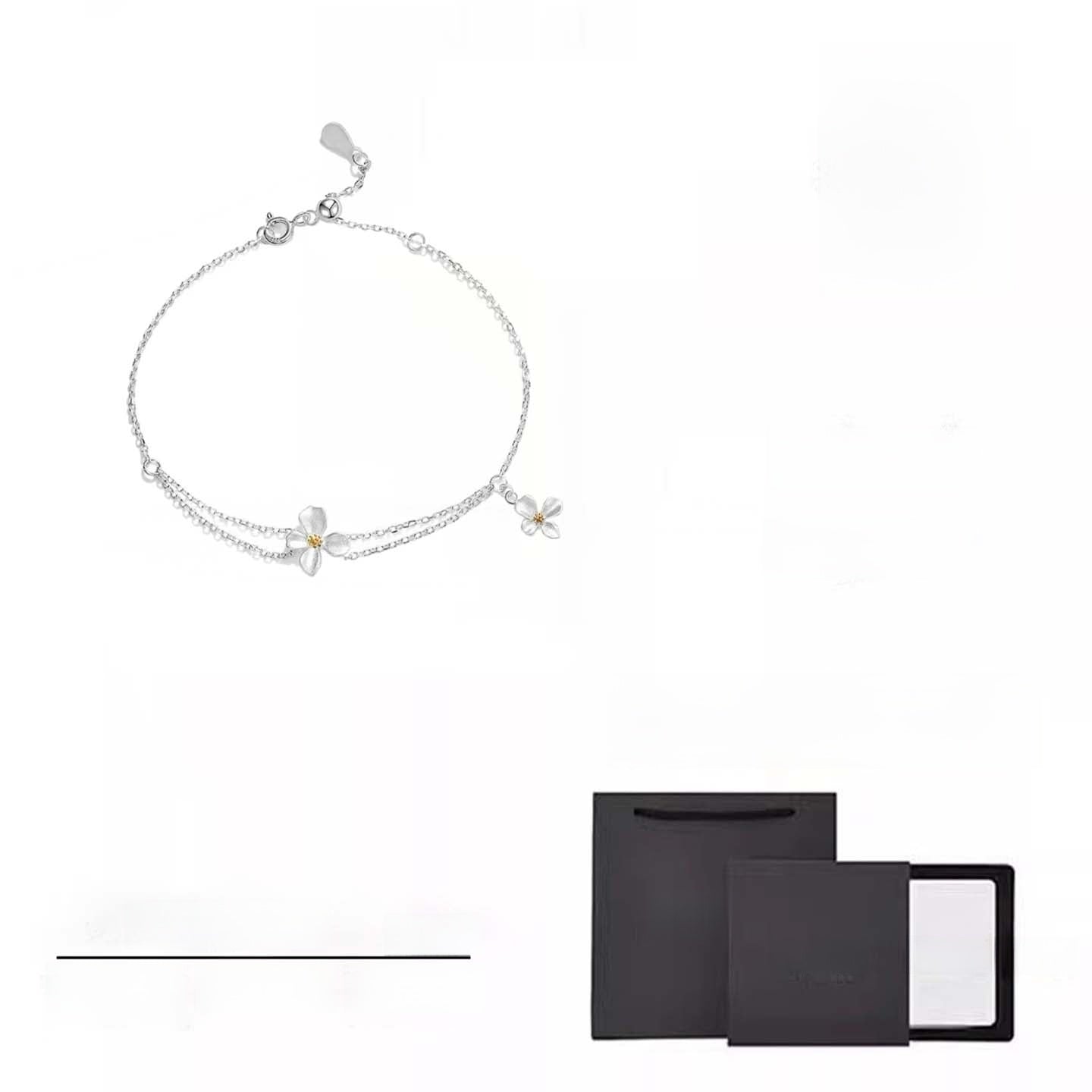 Pure Silver Gardenia Bracelet for Women