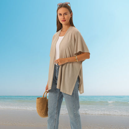 Cardigan beach sun-protective clothing