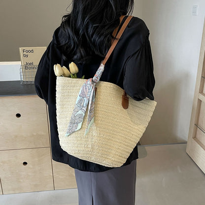 Straw Woven Tote Bag for Women Large Capacity