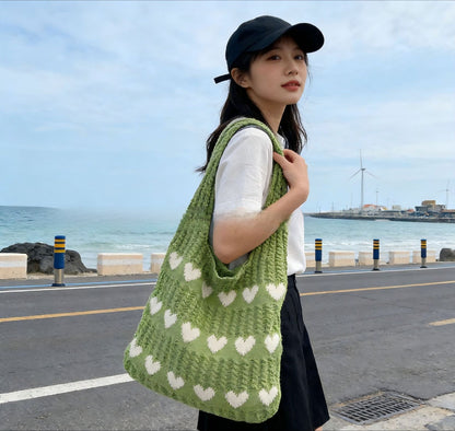 Hollow Hand-Woven Straw Tote Bag for Women