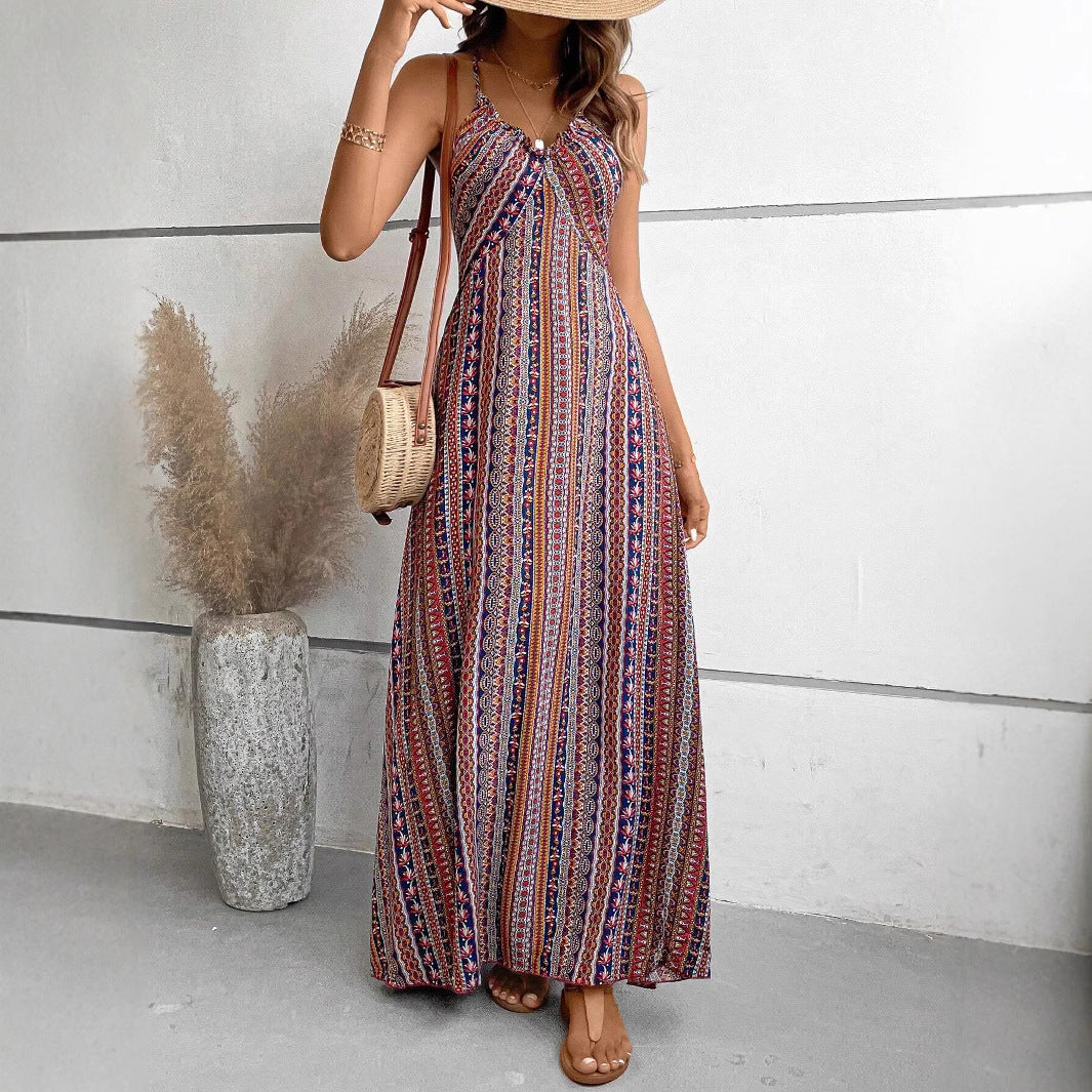 Sexy New Summer Suspender Comfortable Printed Dress