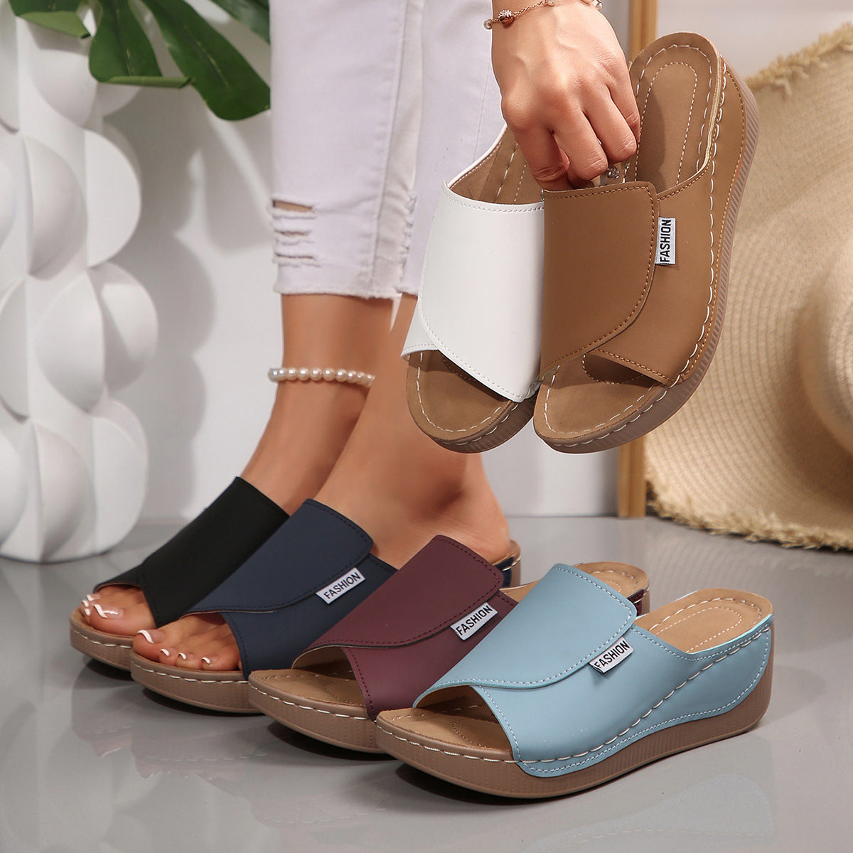 Open-Toe Orthopaedic Mule Sandals