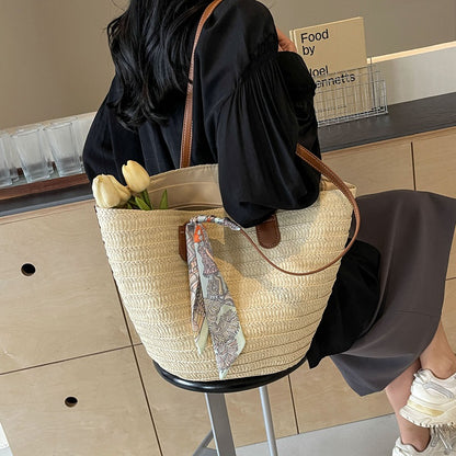 Straw Woven Tote Bag for Women Large Capacity
