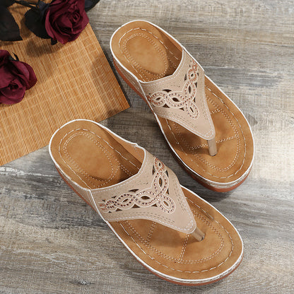 Rhinestone Platform Boho Sandals