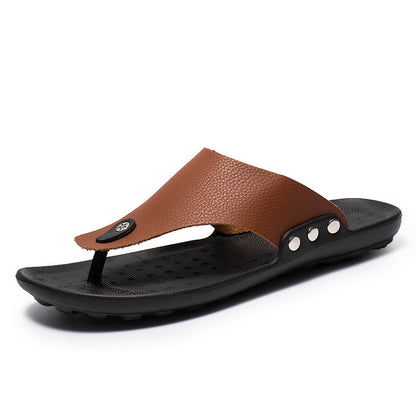 Leather Beach Casual Flip Flops