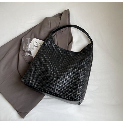 Vintage Hand-woven PU Tote Bag for Women