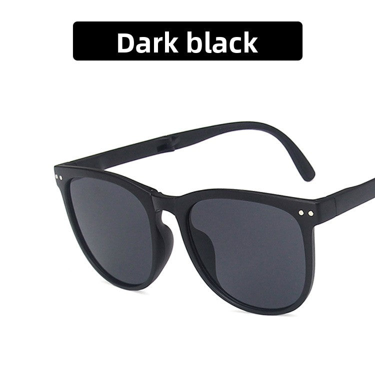Folding air-cushion sunglasses for women, brown sunglasses