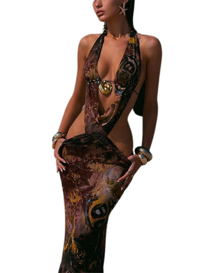 Halter Neck Backless Summer Dress