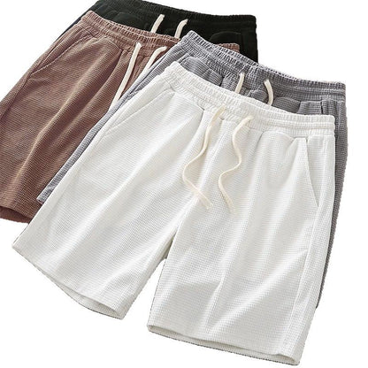 Mens Waffle Texture Sports Shorts