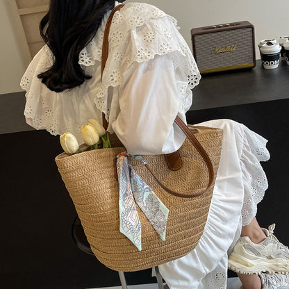 Straw Woven Tote Bag for Women Large Capacity