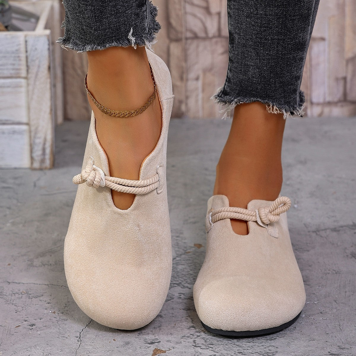 Women Suede Flat Slip On Loafers