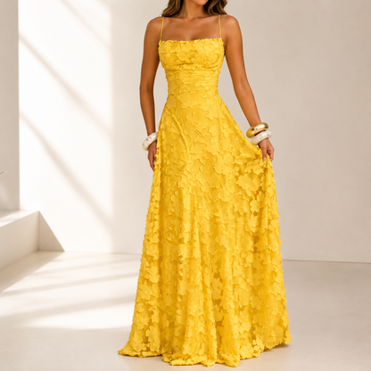 Elegant Back Tie A Line Dress