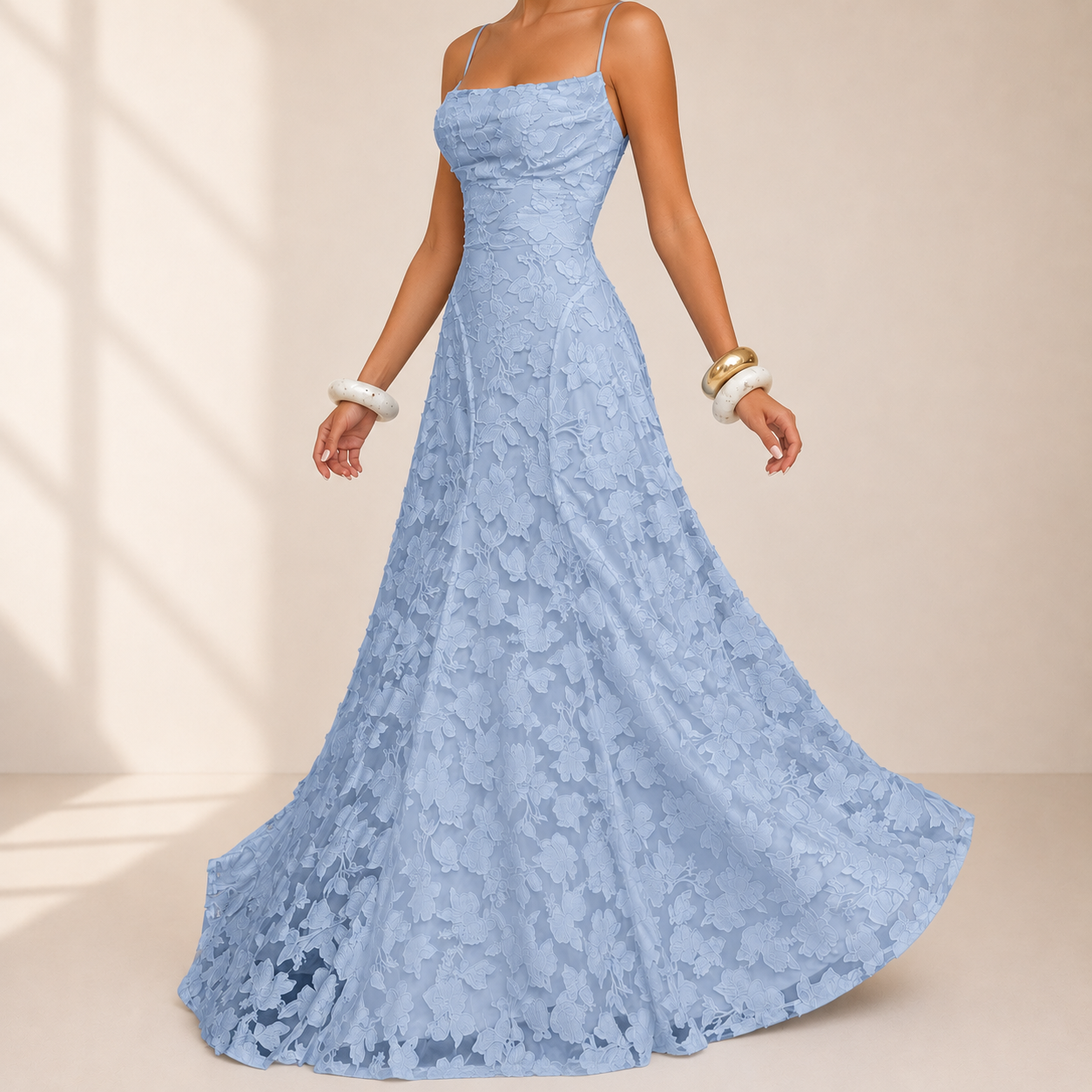 Elegant Back Tie A Line Dress