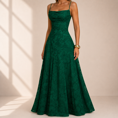 Elegant Back Tie A Line Dress