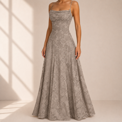 Elegant Back Tie A Line Dress