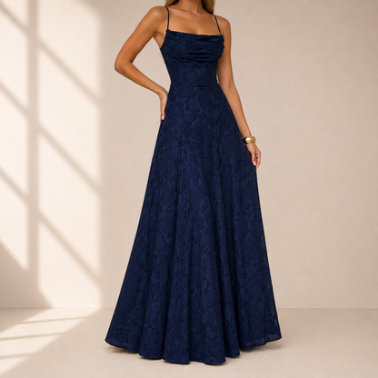 Elegant Back Tie A Line Dress