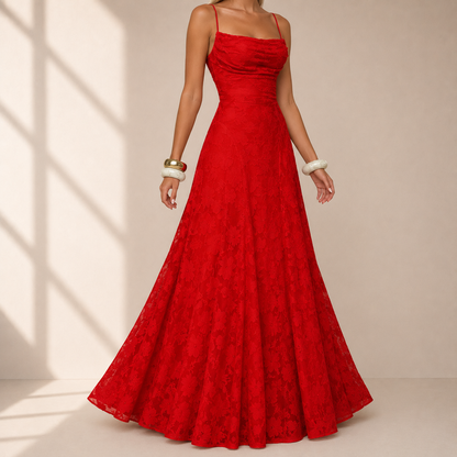 Elegant Back Tie A Line Dress