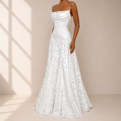 Elegant Back Tie A Line Dress