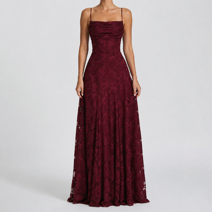 Elegant Back Tie A Line Dress