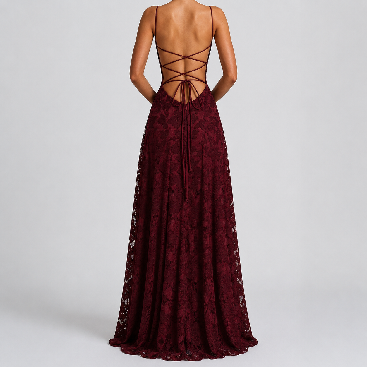 Elegant Back Tie A Line Dress