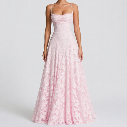 Elegant Back Tie A Line Dress