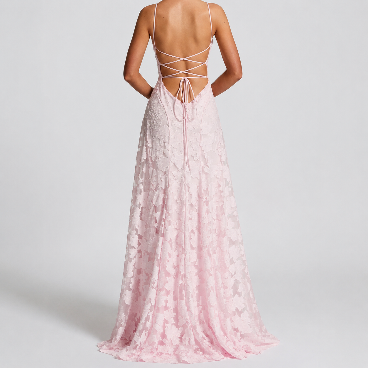 Elegant Back Tie A Line Dress