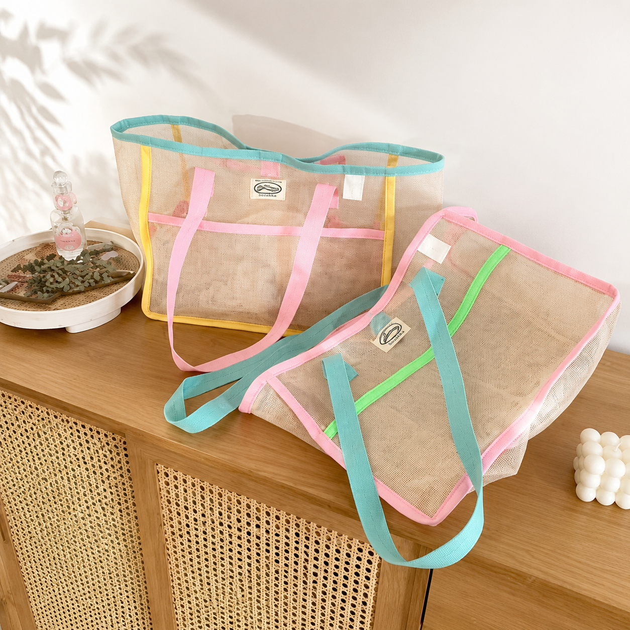 Draining Mesh Beach Tote Bag