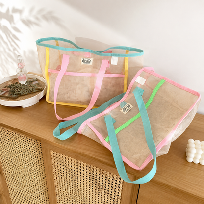 Draining Mesh Beach Tote Bag