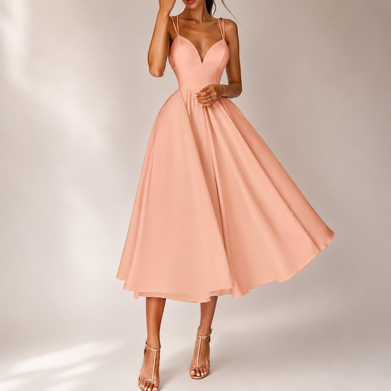 2025 Spring and Summer New Cross-border AliExpress European and American Women's Multi-color Sling Fashion Sexy dress Women