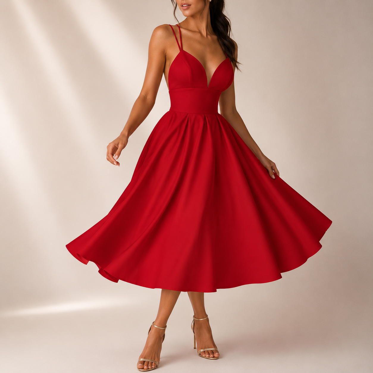 2025 Spring and Summer New Cross-border AliExpress European and American Women's Multi-color Sling Fashion Sexy dress Women