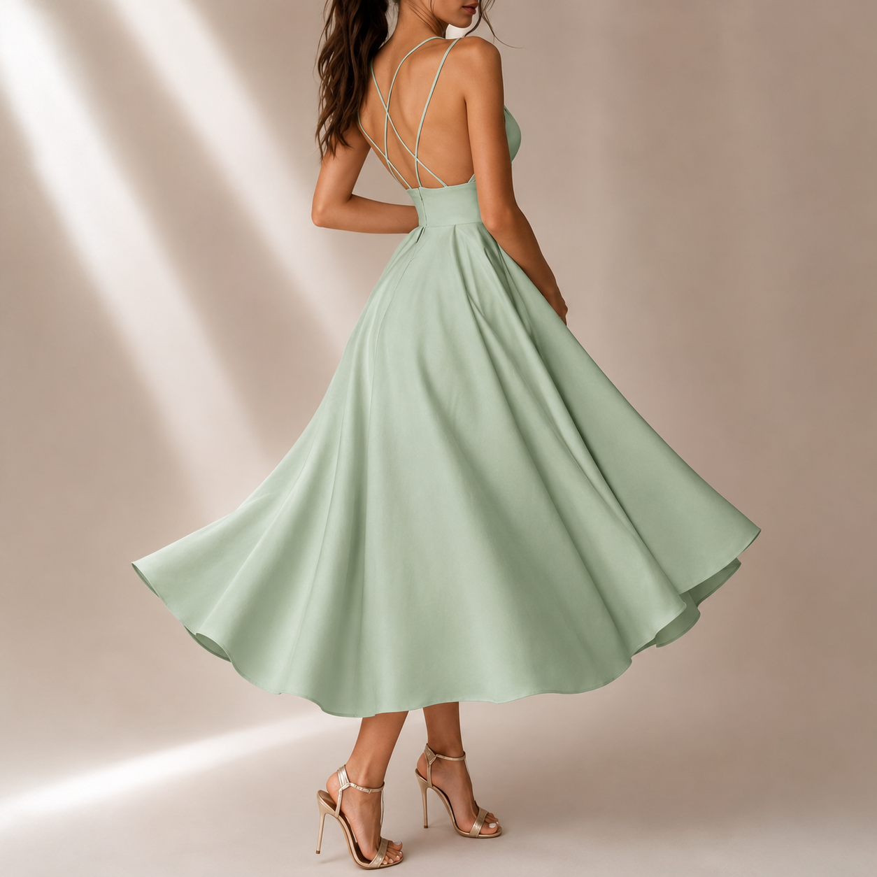 2025 Spring and Summer New Cross-border AliExpress European and American Women's Multi-color Sling Fashion Sexy dress Women