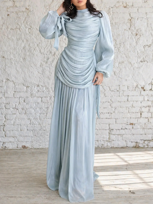 Elegant Round Neck Long Sleeve Bodycon Dress