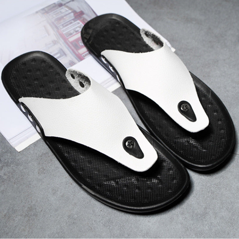 Leather Beach Casual Flip Flops