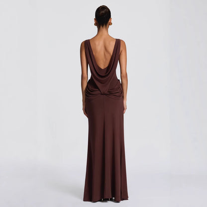 Elegant Solid Color Bodycon Midi Dress