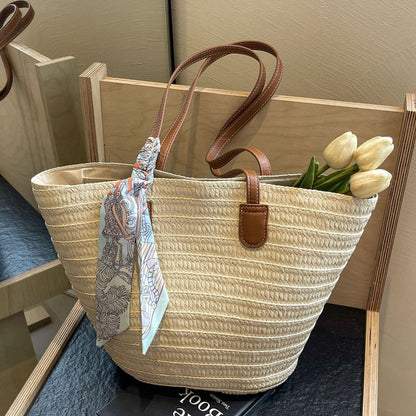 Straw Woven Tote Bag for Women Large Capacity
