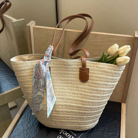 Straw Woven Tote Bag for Women Large Capacity