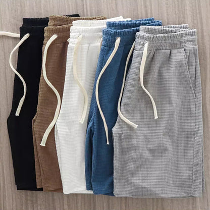 Mens Waffle Texture Sports Shorts
