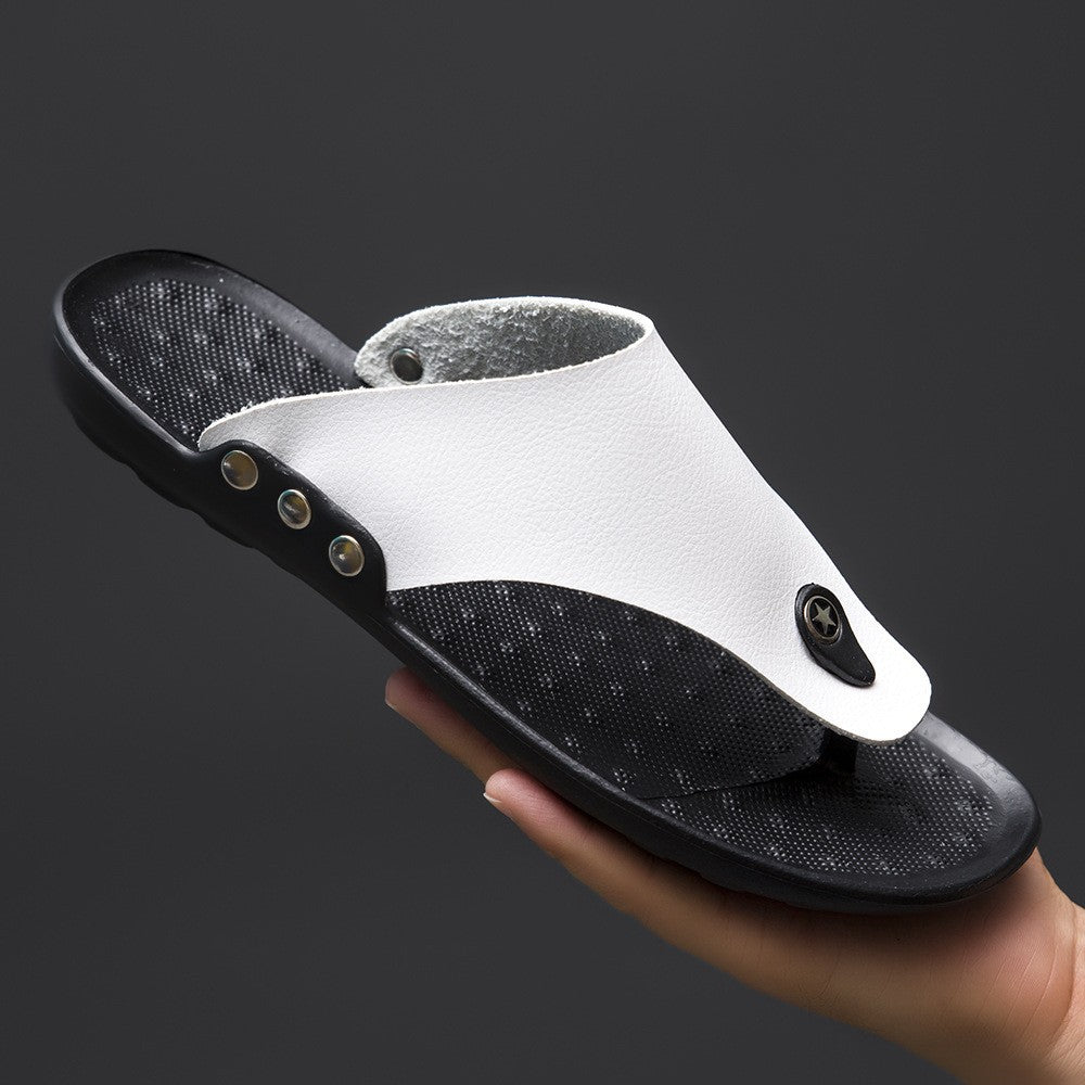Leather Beach Casual Flip Flops