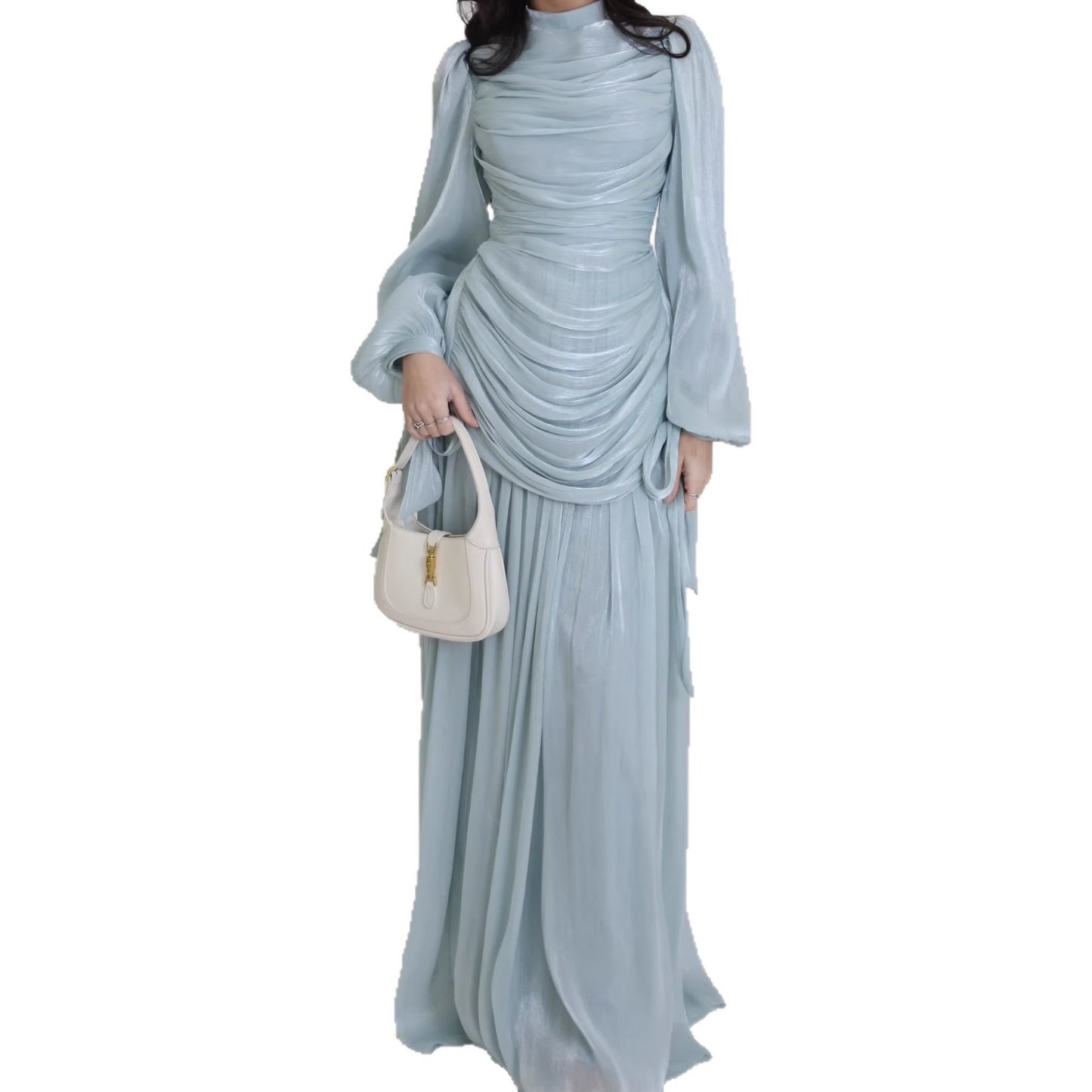 Elegant Round Neck Long Sleeve Bodycon Dress