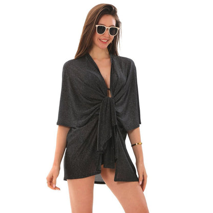 Cardigan beach sun-protective clothing