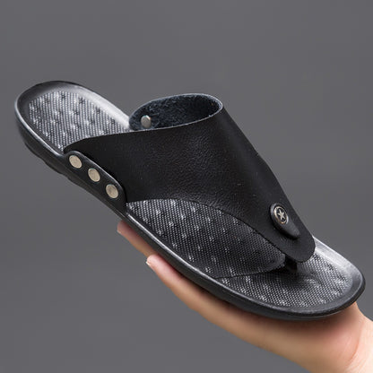 Leather Beach Casual Flip Flops