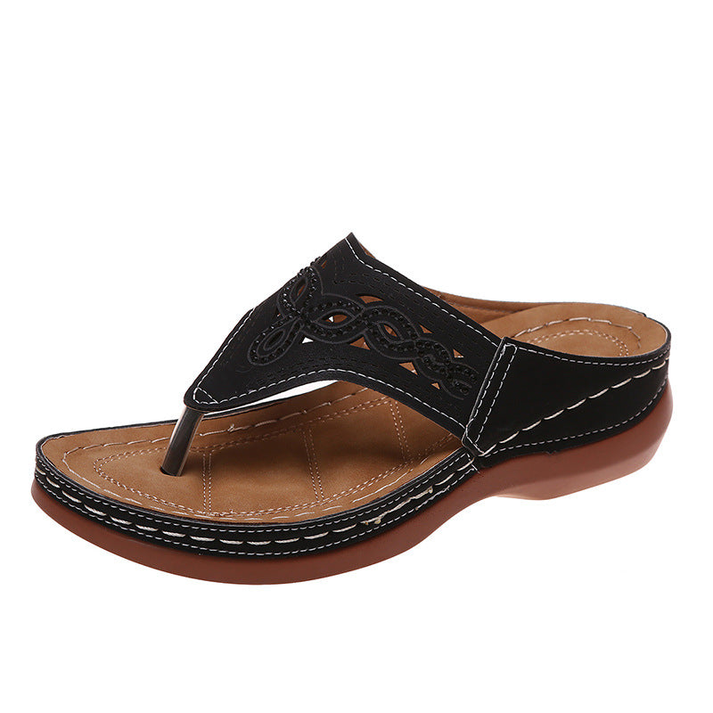 Rhinestone Platform Boho Sandals